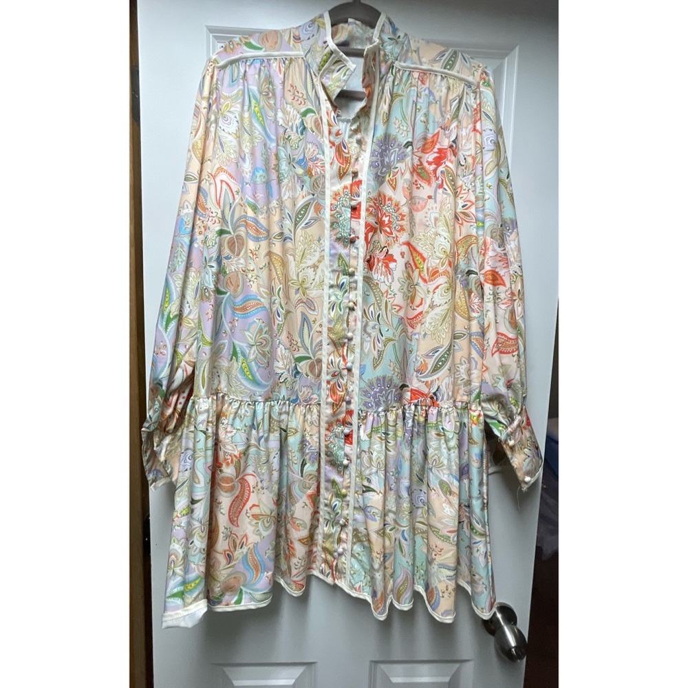 Chic Multicolor Paisley Dress